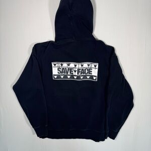 Uniqlo UT D’Face Save Face Hoodie M Black Pullover Graphic Streetwear Unisex